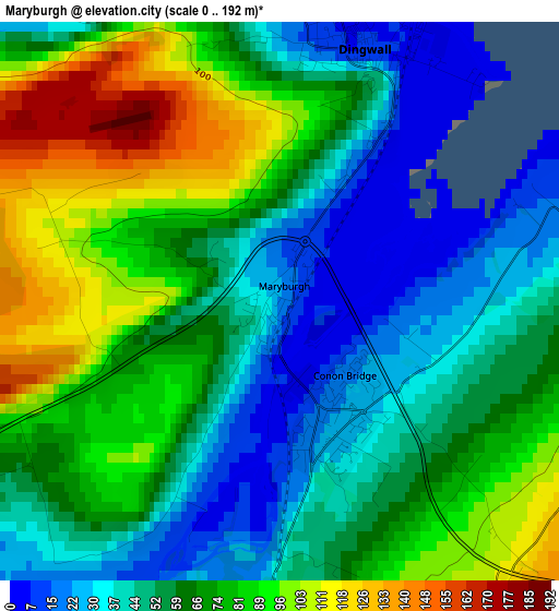 Maryburgh elevation map