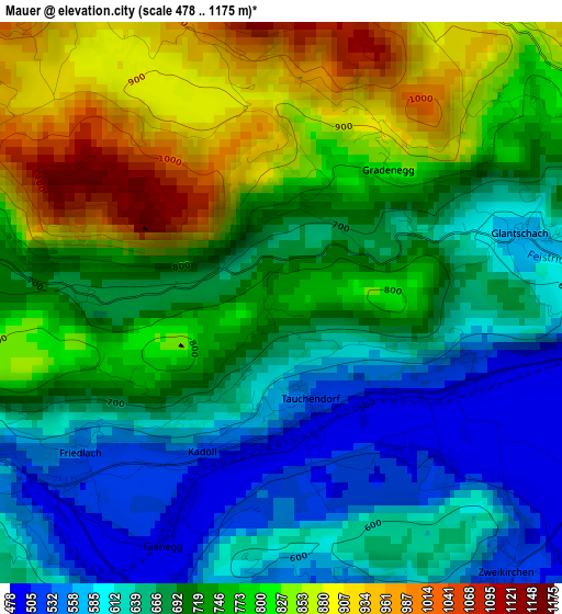 Mauer elevation map