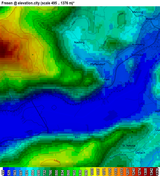 Fresen elevation map