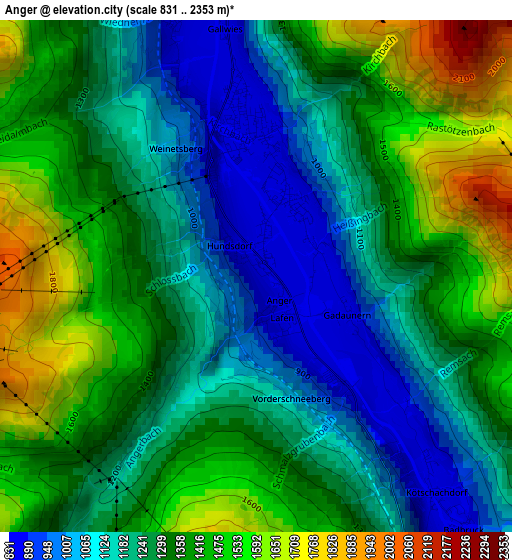 Anger elevation map