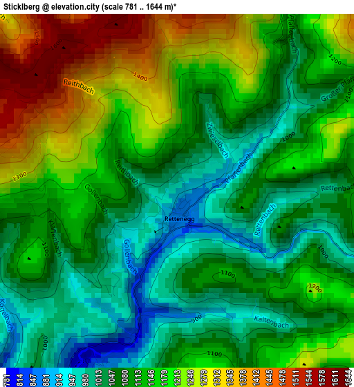 Sticklberg elevation map