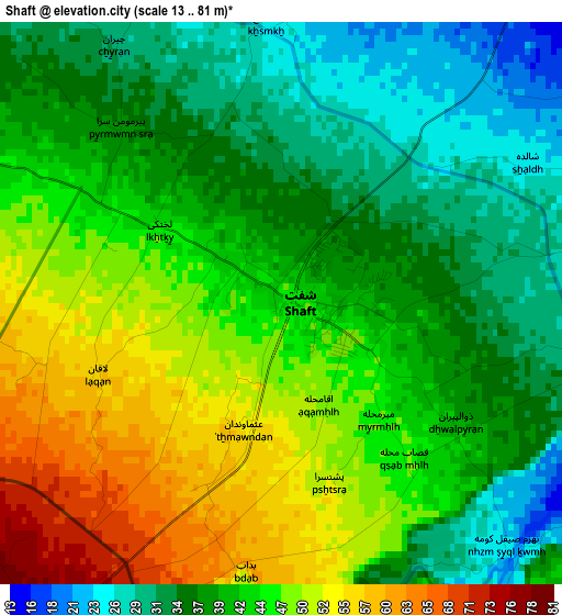 Shaft elevation map