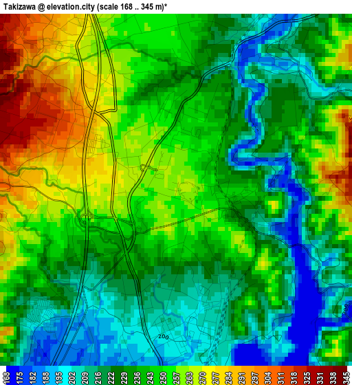 Takizawa elevation map