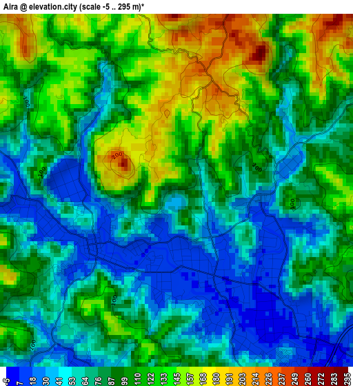 Aira elevation map