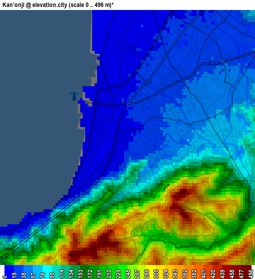 Kan’onji elevation map