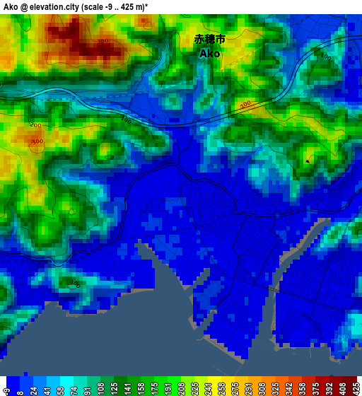 Ako elevation map