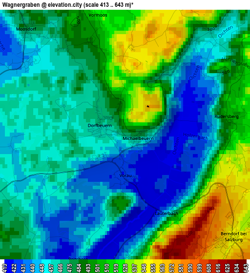 Wagnergraben elevation map