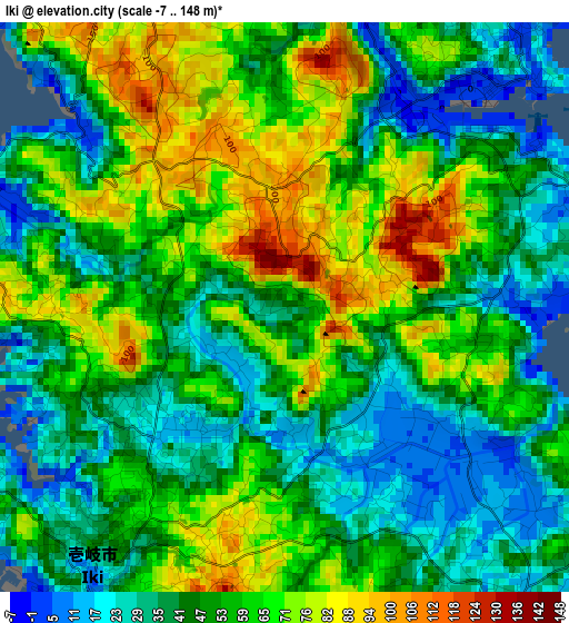 Iki elevation map