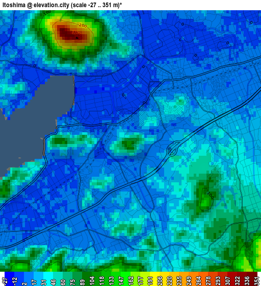 Itoshima elevation map