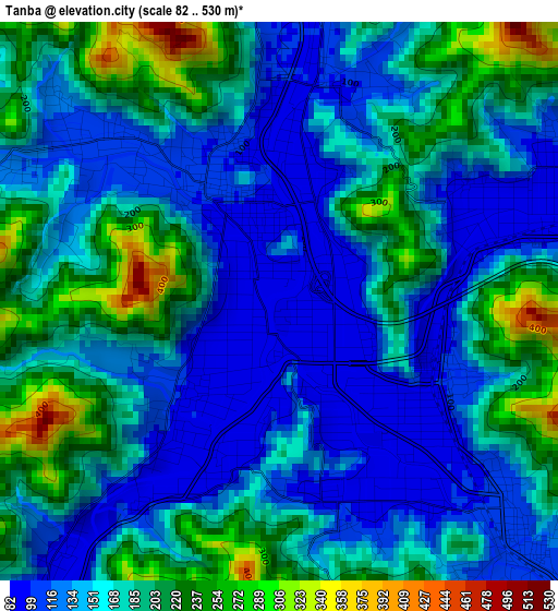 Tanba elevation map