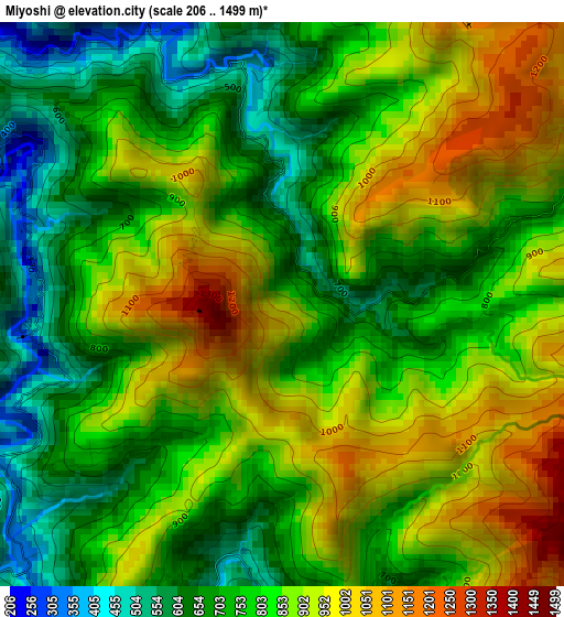 Miyoshi elevation map