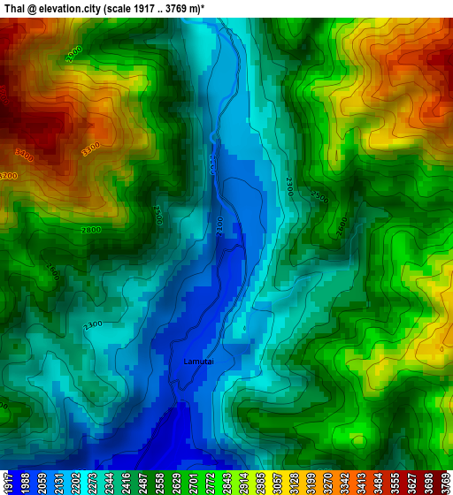 Thal elevation map