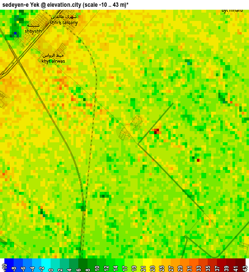 sedeyen-e Yek elevation map