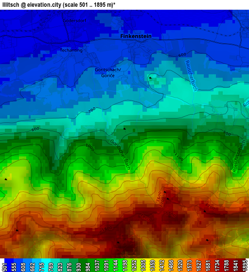 Illitsch elevation map