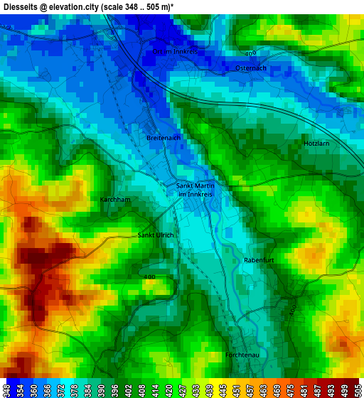 Diesseits elevation map