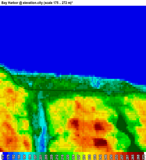 Bay Harbor elevation map