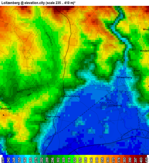 Loitzenberg elevation map