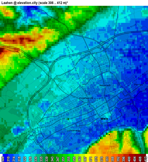 Laahen elevation map