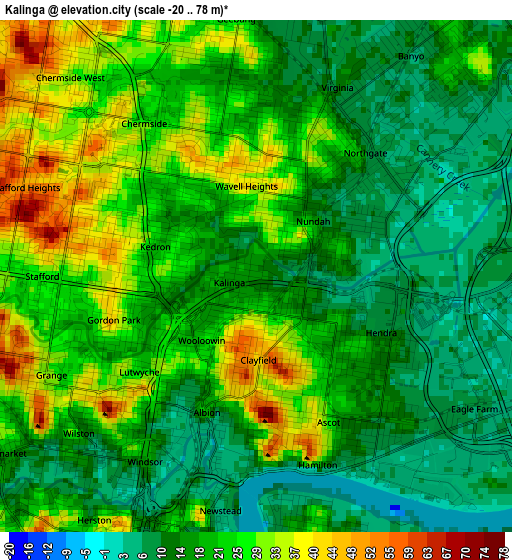 Kalinga elevation map