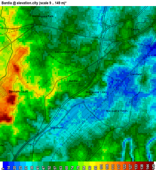 Bardia elevation map