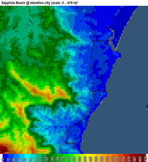 Sapphire Beach elevation map