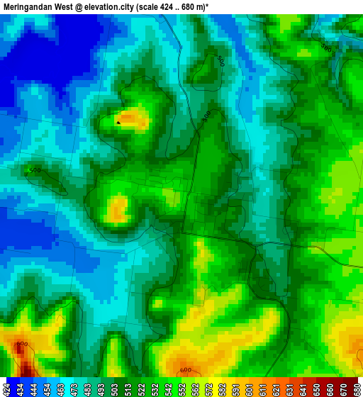 Meringandan West elevation map