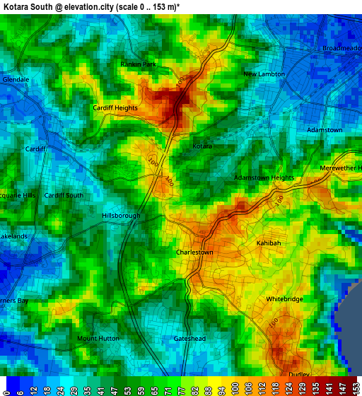 Kotara South elevation map