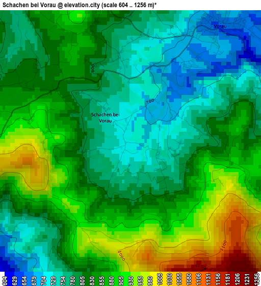 Schachen bei Vorau elevation map