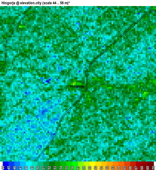 Hingorja elevation map