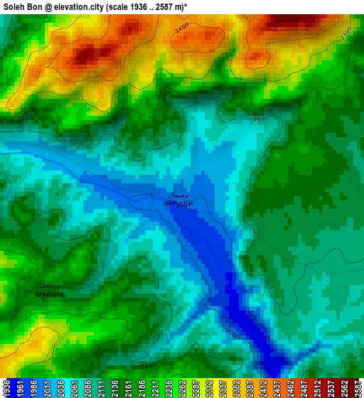 Soleh Bon elevation map