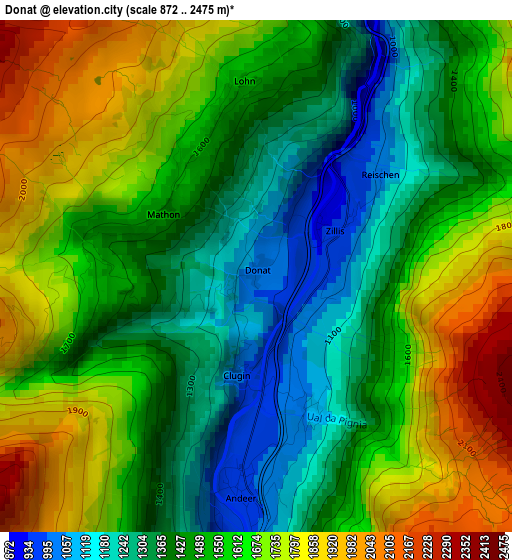 Donat elevation map