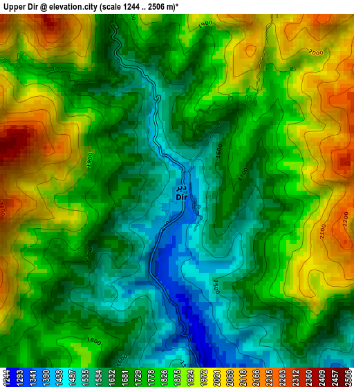 Upper Dir elevation map