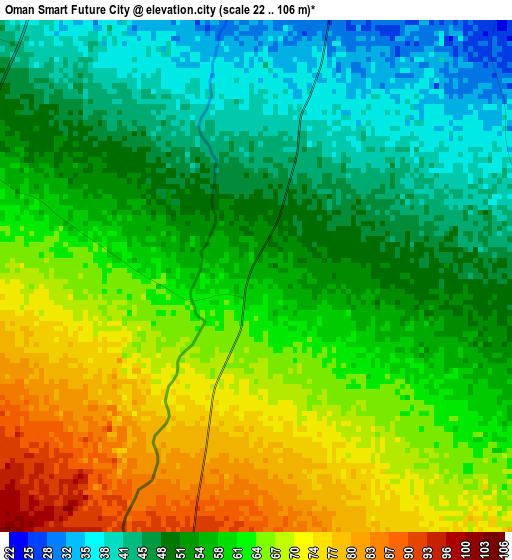 Oman Smart Future City elevation map