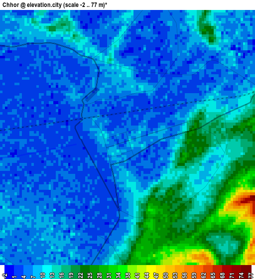 Chhor elevation map