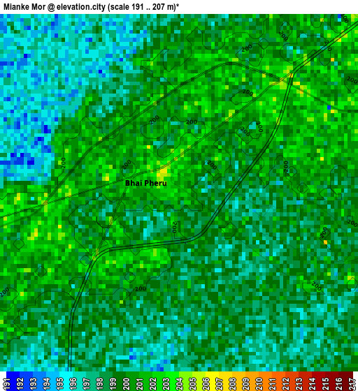Mianke Mor elevation map
