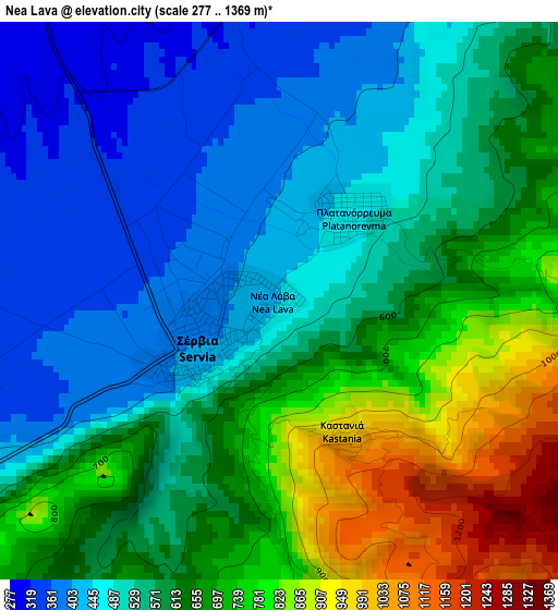 Nea Lava elevation map