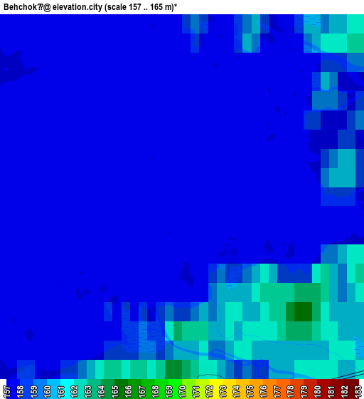 Behchokǫ̀ elevation map