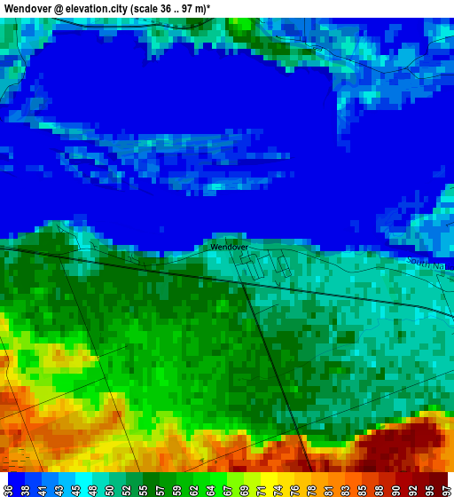 Wendover elevation map