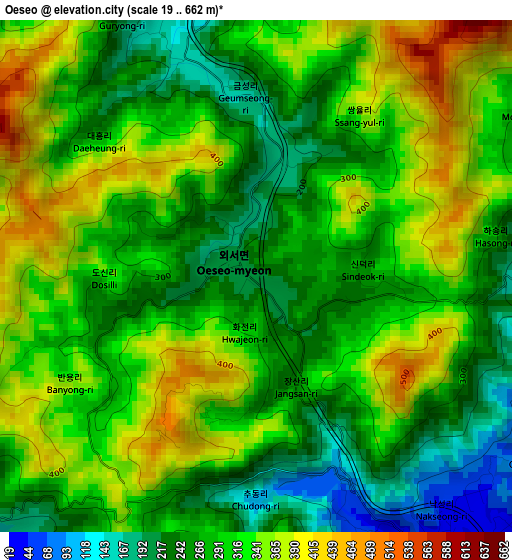 Oeseo elevation map