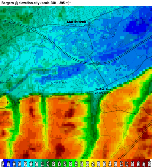 Bergern elevation map