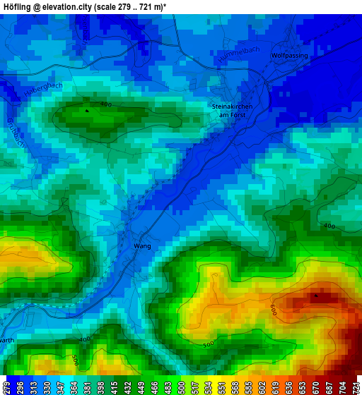 Höfling elevation map