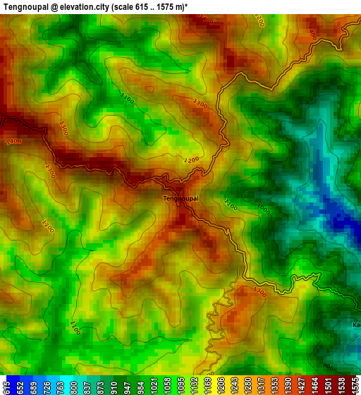 Tengnoupal elevation map