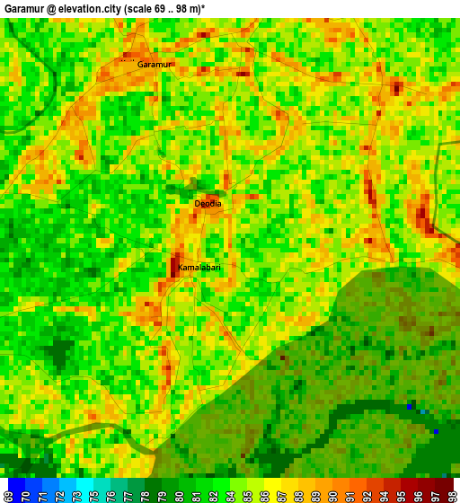 Garamur elevation map