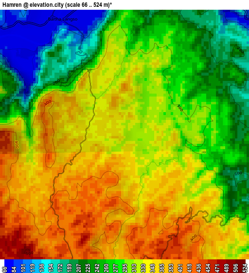 Hamren elevation map