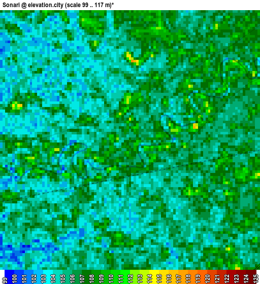 Sonari elevation map