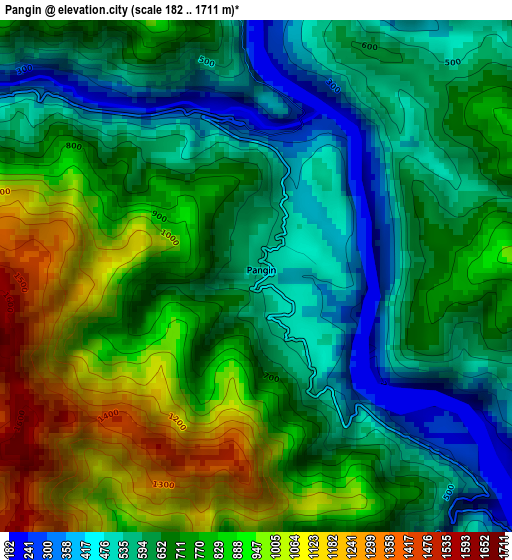 Pangin elevation map