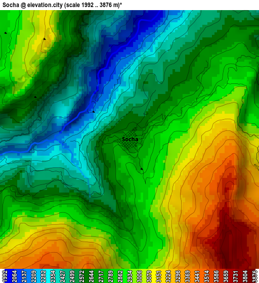 Socha elevation map