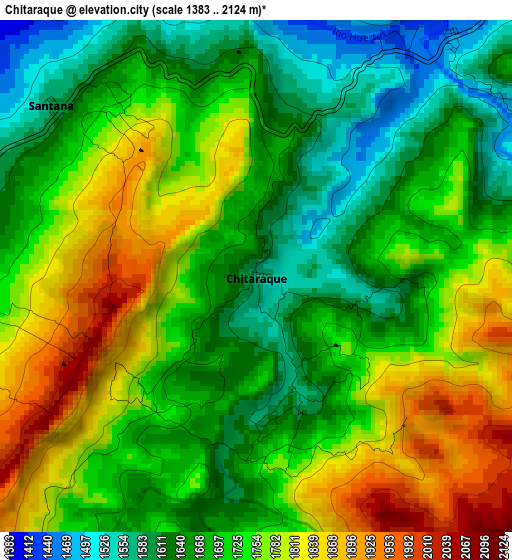 Chitaraque elevation map