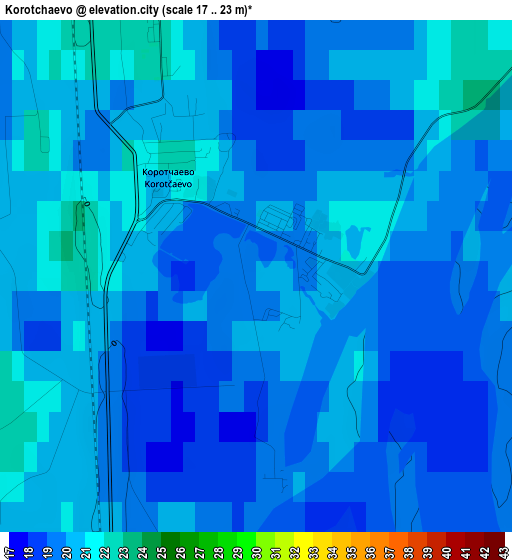 Korotchaevo elevation map