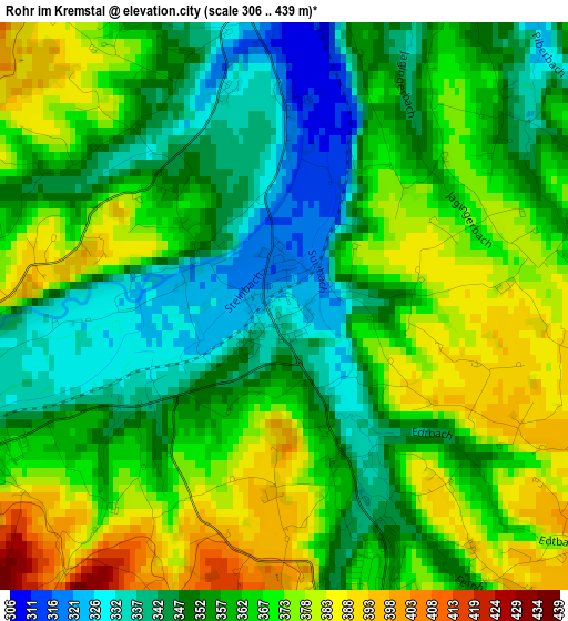 Rohr im Kremstal elevation map